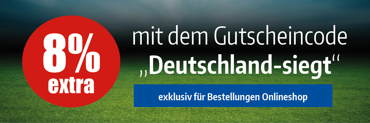 Für jeden Deutschland-Sieg bekommen Kunden von LANG Technik einen zusätzlichen Rabatt von 8 % bei Bestellungen im Onlineshop