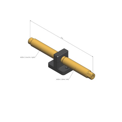 Technische Zeichnung 4825214: Makro•Grip® 125 Set Gewindespindel + Mittelstück Spindellänge 214 mm