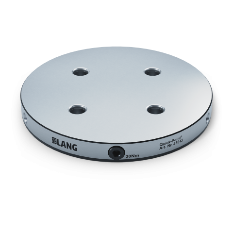 Product image 45843: Quick•Point® 96 Round Plate ø 246 x 27 mm without mounting bores, for individual centre hole