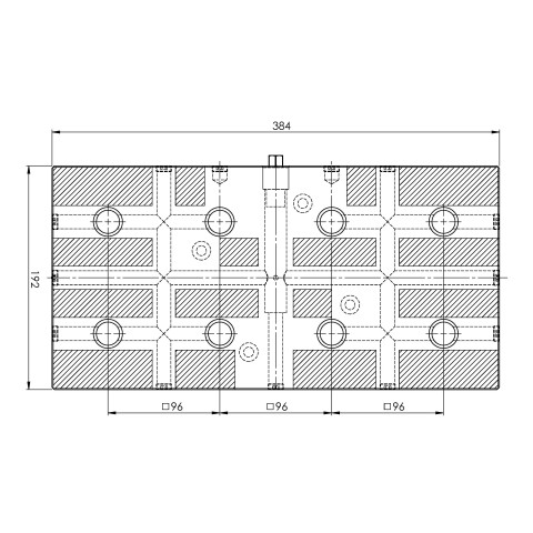 45720: Rasterplatte Quick•Point® 96 (Technische Zeichnung )