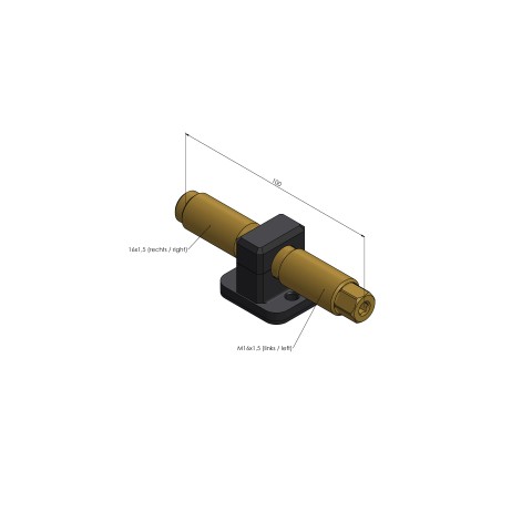 Technical drawing 4877100: Makro•Grip® 77 Set Spindle + Center Piece spindle length 100 mm