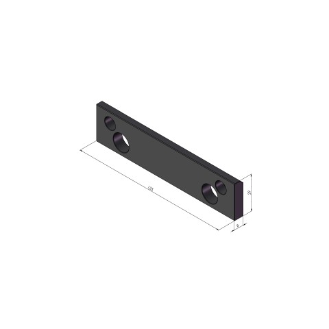 Technical drawing 41111-0308: Makro•Grip® Ultra Parallels thickness 8 mm support height 3 mm