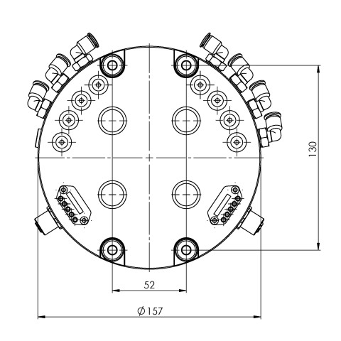 Technische Zeichnung 64266: RoboTrex Schnittstelle für Greiferwechsel
