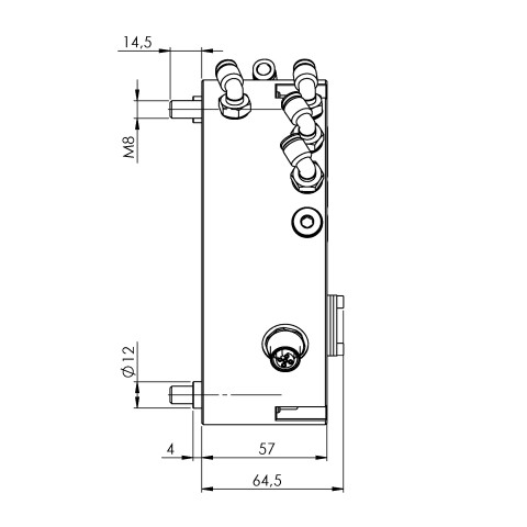 Technical drawing 64266: RoboTrex Gripper Exchange Interface