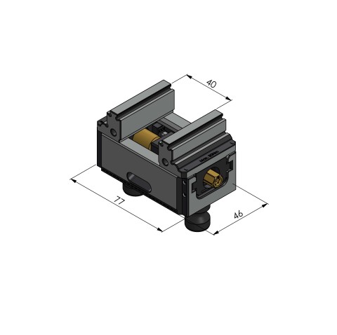 48040-46: 5-Axis Vise Makro•Grip® micro 46 (Technical drawing )