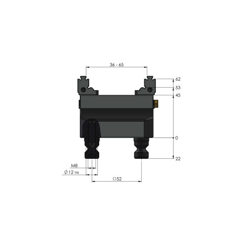 48065-46: 5-Achs-Spanner Makro•Grip® 46 (Technische Zeichnung )