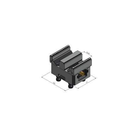 48085-TG7727 FS: Mittelbacke + Gewindespindel Makro•Grip® FS 77 (Technische Zeichnung )