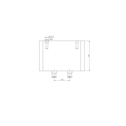 Technical drawing 43100: Quick•Point® 52 Riser 150 x 116 mm height 100 mm