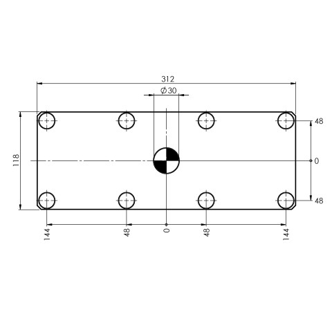 44961: Alignment Gauge Quick•Point® 96 (Technical drawing )