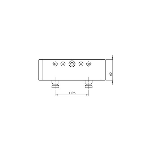 Technical drawing 45486: Quick•Point® 52/96 5-Axis Riser 192 x 156 mm height 60 mm