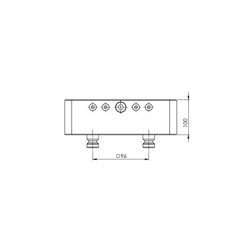 Technical drawing 45487: Quick•Point® 52/96 5-Axis Riser 192 x 156 mm height 100 mm