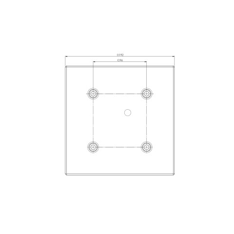Technical drawing 45577: Quick•Point® 96 Placa de suporte 192 x 192 x 27 mm