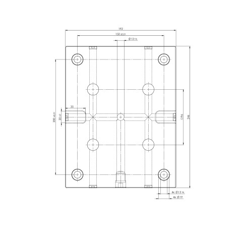 45715: Grid Plate Quick•Point® 96 (Technical drawing )