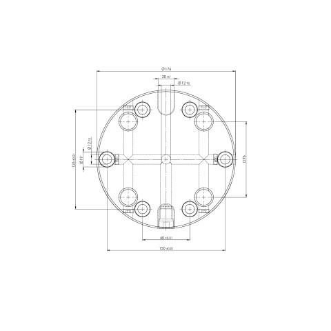 45800: Round Plate Quick•Point® 96 (Technical drawing )