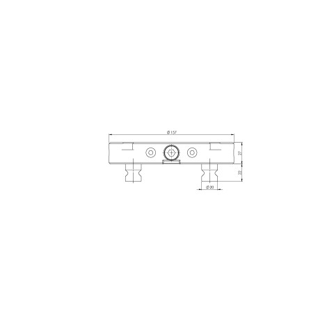 Disegno tecnico 45910: Quick•Point® Piastra adattatore rotondo, Ø 157 x 27 mm