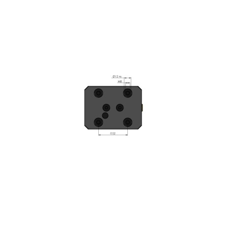 Technische Zeichnung 48085-46: Makro•Grip® 77 5-Achs-Spanner Backenbreite 46 mm Spannbereich 0 - 85 mm