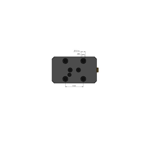 Technische Zeichnung 48120-46: Makro•Grip® 77 5-Achs-Spanner Backenbreite 46 mm Spannbereich 0 - 120 mm