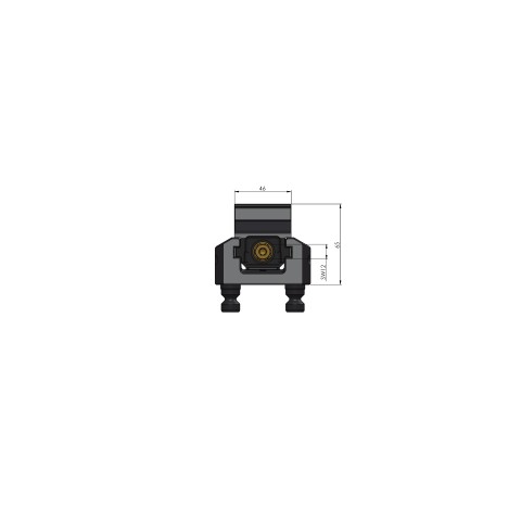 Technical drawing 48120-46: Makro•Grip® 77 Morsa de 5 eixos largura do mordente 46 mm Faixa de fixação de 0 a 120 mm