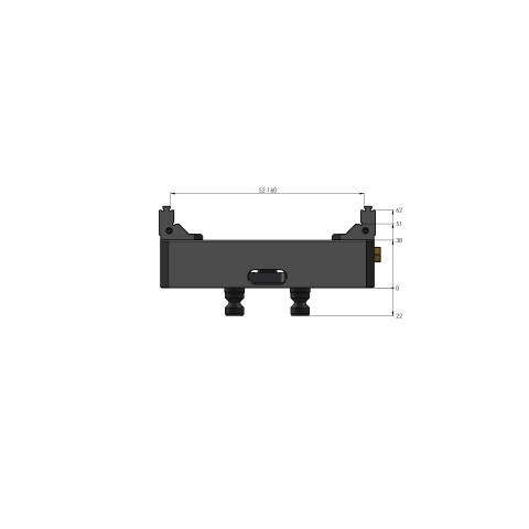 Disegno tecnico 48160-77: Makro•Grip® 77 morsa a 5 assi larghezza delle ganasce 77 mm campo di serraggio 0 - 160 mm