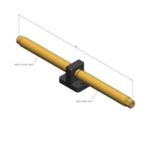 4825314: Spindle + Center Piece Makro•Grip® 125 (Technical drawing )