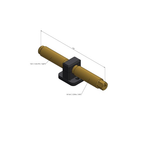 Technische Zeichnung 4877135: Makro•Grip® 77 Gewindespindel + Mittelstück Spindellänge 135 mm