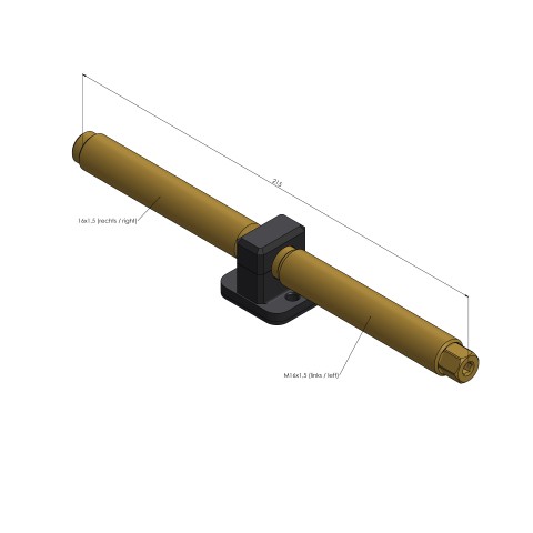 Technical drawing 4877215: Makro•Grip® 77 Eixo de ajuste + peça central comprimento do fuso 215 mm