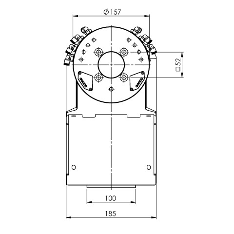 Technical drawing 64850: RoboTrex 96 Pinça pneumático