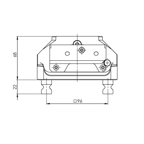 Technische Zeichnung 66600: RoboTrex 52 Automation-Nullpunktspannsystem pneumatisch