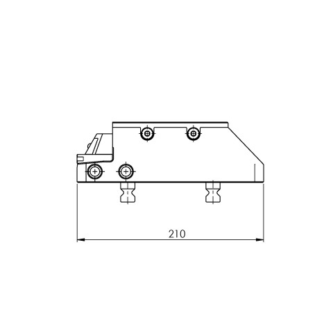 Technische Zeichnung 66600: RoboTrex 52 Automation-Nullpunktspannsystem pneumatisch