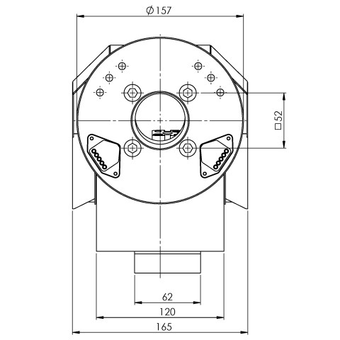 Technische Zeichnung 66950: RoboTrex 52 Greifer pneumatisch, für RoboTrex 96