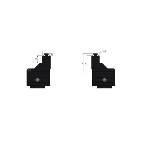 Technische Zeichnung 68077-7720: Makro•Grip® 77 Ersatzbacken für Night King Backenbreite 77 mm mit Makro•Grip® Verzahnung