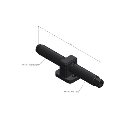 Technical drawing 6877135: Makro•Grip® 77 Eixo de ajuste + peça central comprimento do fuso 135 mm