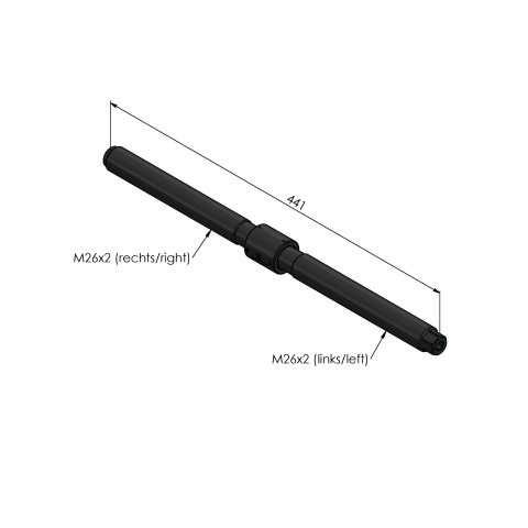 Disegno tecnico 81004: Makro•Grip® Ultra Unità mandrino lunghezza del mandrino 441 mm, per campo di serraggio 40 - 410 mm