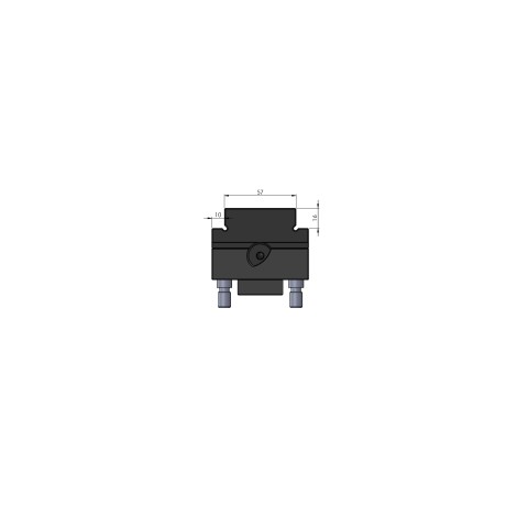 Technical drawing 81450-TG: Makro•Grip® Ultra 125 Center Top Jaw Avanti with plain clamping step clamping depth 16 mm