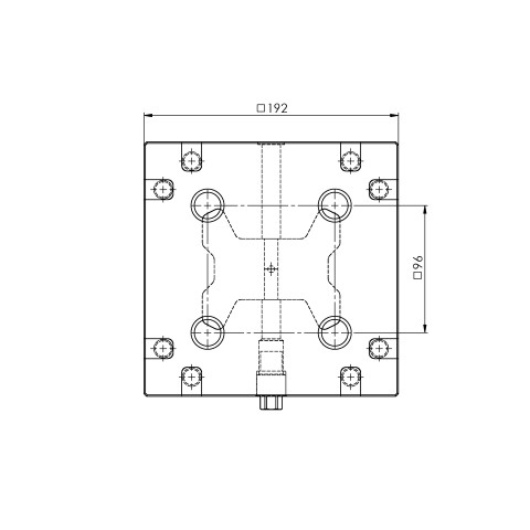 Technical drawing 85710: Quick•Point® 96 Placa modular 1 vez