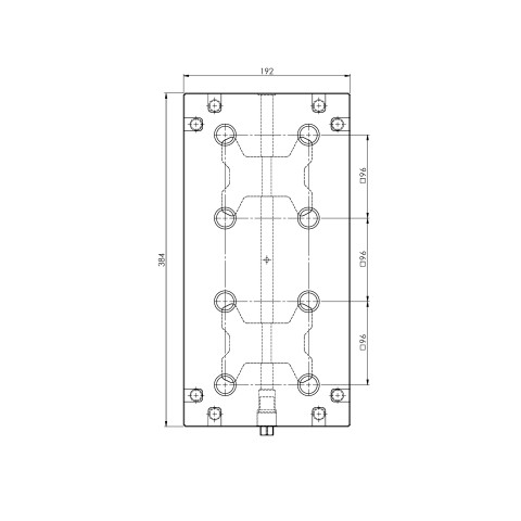 Technical drawing 85720: Quick•Point® 96 Modular Plate 2-fold