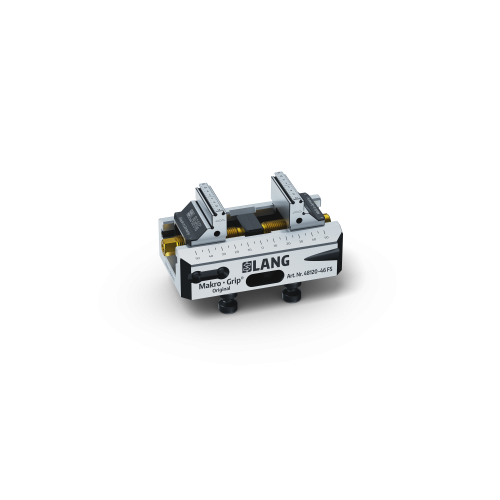 Product image 48120-46 FS: Makro•Grip® FS 77 5-Axis Vise Jaw width 46 mm Clamping range 0 - 120 mm, with continuous / full serration